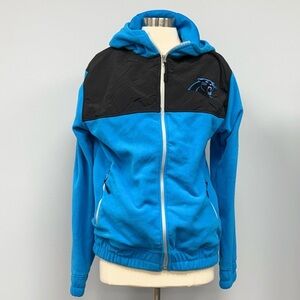 NWOT Carolina Panthers Fleece Jacket Adult M Full Zip NFL Coat Hoodie Blue